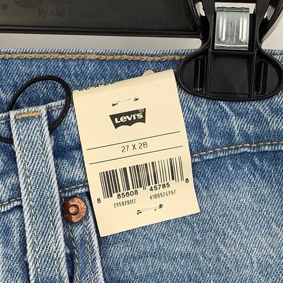 Levis 501 Womens 27x28 Light Wash Denim Skinny High Rise Jeans Stretch OS24-19 - Picture 11 of 12